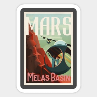 Mars Melas Basin Sticker